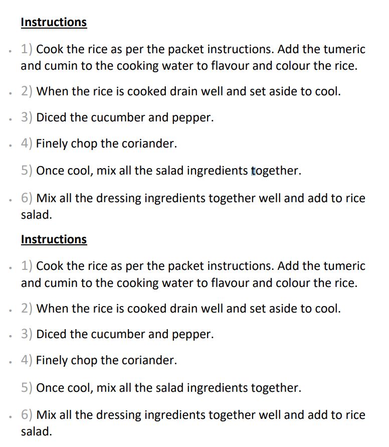 Indian Rice Salad | Burnham on Crouch Primary School